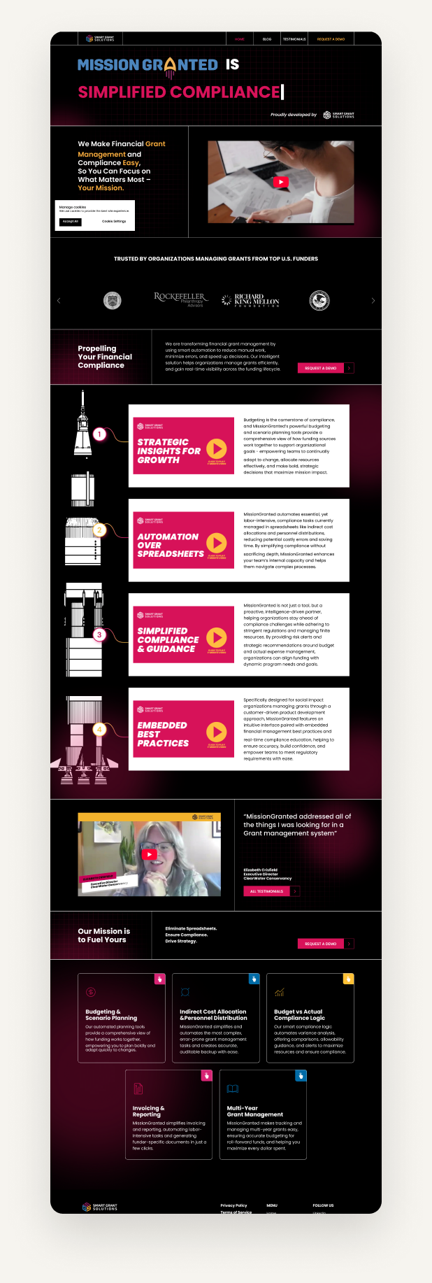 The full homepage, 1440px